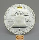 1961-d Franklin Half Dollar  90  Silver  Average Circulated -  e32