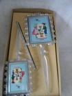 Vintage Mirror Brush Comb Set Clear Little Girl Print Vtg 1950s