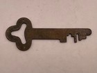 Vintage Mosler 224 Brass Safe Deposit Box Key Bank Vault Antique Lock Key