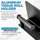 Toilet Paper Holder W shelf Black Anti-rust Aluminum Tissue Roll W phone