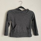 Quince Youth Flowknit Active Pullover Hoodie 6 Charcoal Heather Grey