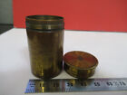 Antique Brass Empty Objective Canister Microscope London As Pictured  87-ft-33
