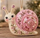 Diy Tilly The Twinkle Snail Embroidered   Sequin Snail Felt Ornament Kit New