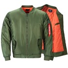 Mens Heavy Weight Ma-1 Flight Bomber Jacket Winter Full Zip Outerwear Coat