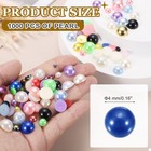 1000pcs Half Pearl 4mm Plastic Half Flatback Pearls Cabochon dark Blue 