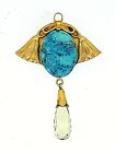Antique Imperial faberge    Turquoise Scarab Pendant 