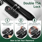 Luggage Set Of 3 Hardside Carry On Suitcase Sets W  Spinner Wheels   Tsa Lock