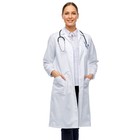 Unisex Professional Lab Coat For Men   Women  White Cotton-poly Medical Coat