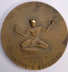 Vtg Spirit Of Detroit Bronze Medal Coin Jerome P Cavanagh Mayor Detroit Michigan