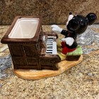 Vintage Disney Mickey Mouse Planter Playing Piano Japan Ceramic Statue Figurine
