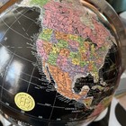 Vintage 1960s Black Globe Replogle Encyclopedia Britannica Chrome Base 12  Nice