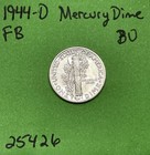 1944-d Mercury Dime 10c Fb Bu Uncirculated Coin  90  Silver