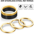 12 Pcs Stainless Steel Key Rings  1 Inch Flat Split Keychain Ring For Car Keys  