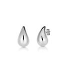Italian Made 925 Sterling Silver Chunky Teardrop Hoop Earrings For Women   Girls