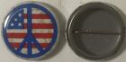 Vintage 1960s Vietnam War Usa American Flag Peace Pin Pinback  Historic Piece 