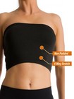 Women s Seamless Strapless Wire-free Tube Top Bra Bandeau Sports Bra  3-pack 