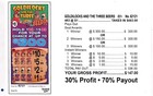Pull Tab Ticket - Hard Card Tickets - Game - Goldilocks   The Three Beers
