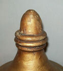Antique Vtg 19th C 1800s Large Carved Turned Wood Urn Shaped Finial Great Paint