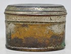 Antique Brass Round Oval Pill Box Original Old Hand Crafted