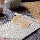  5 Pcs Wooden Spool Yarn Spools Winding Embroidery Thread Bobbins