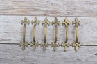 Vintage Victorian Style Cast Brass Door Gate Cabinet Kitchen Pulls Handles 6pc