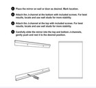 6 Pack Of 48 Inch 1 4  Stainless Steel  j  Channel Mirror Mount System 5192936