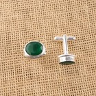 14 4 Cts Faceted Gemstone 925 Sterling Silver Black Onyx Cuff Links For Men