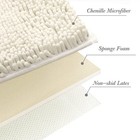 Non-slip Bath Rug extra Soft Microfiber Bedroom Shag Carpet With Anti-slip Ba   