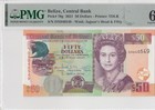 2021 British Colony Belize 50 Dollars Qeii  50  dx     Pmg 68 Epq - Top Pop   