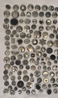 Vintage Lot Of 183 Metal Art Deco Unique Assorted Buttons