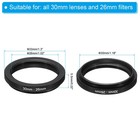 30mm-26mm Metal Step Down Ring Camera Lens Filter Adapter Ring Aluminum Filter