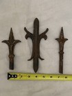 Antique Rustic Cast Iron Finials Fleur De Lis   Arrow Architectural Fence Gate