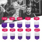 10pcs Magnetic Clipper Guards Guide Comb For Andis Master Hair Clippers Purple