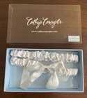 Cathy s Concepts White Bow Swarovski Wedding Garter New In Box 3050w