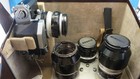 Nikon Fb-5 Fb5 Hard Leather Case W  Early F 1962  Camera   4 Lenses Set