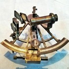 8  Antique Finish Brass Nautical Hennery Barrow   Co  London Maritime Sextant