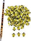 Cool Bumble Bee Shape Rubber Mini Erasers  144 Pack  Home School Work Incentive