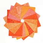 It s All Orange 90-pc Pre-cut Charm Pack 5  Squares 100  Cotton Fabric Quilt 
