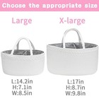 Xlarge Diaper Caddy Organizer Cotton Rope Nursery Baby Basket Changing Table Org