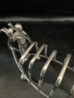 Antique Ca  1890 Silver Plated Gondola Toast Rack With Gondolier