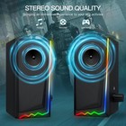 Computer Speakers With 3 5 Mm Aux Desktop Speakers With Rgb Lights Gaming
