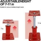 4 Pcs Adjustable House Floor Jacks For Leveling Crawlspace 7-11 Inch 11000 Lbs
