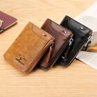 Mens Fid Blocking Leather Wallet Credit Card Id Holder Zipper Purse Waterproof