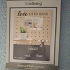 Trueliving Pegboard Wall Organizer Chalkboard 11 8in X 15 7in