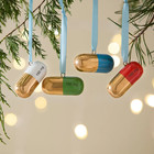 Jonathan Adler Gold Pill Ornament Set Full Dose Nib New Holiday Collectible