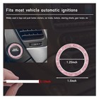 Bling Crystal Double Rhinestone Car Engine Start Stop Decoration 1 Pc Pink