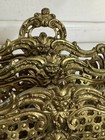 Vintage Art Nouveau Style Brass Tone Heavy Metal Letter Holder