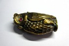 Antique Novelty Owl Design Vesta Case  Match Safe  Gemset Eyes