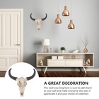 Halloween Cow Skull Decor  Realistic Statue Skeleton Animal Head Bull Head Sk   