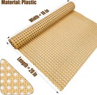 Plastic Rattan Webbing Roll 16x20in Synthetic Faux Cane Mesh Open Weave For Diy 